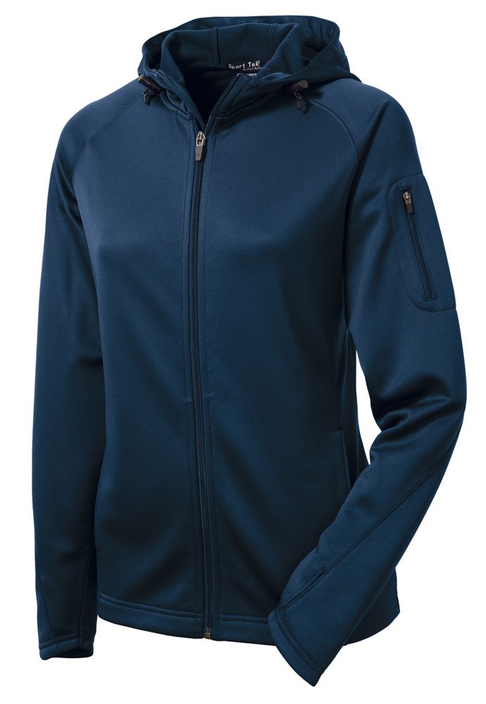 Sport-Tek Ladies Tech Fleece Full-Zip Hooded Jacket