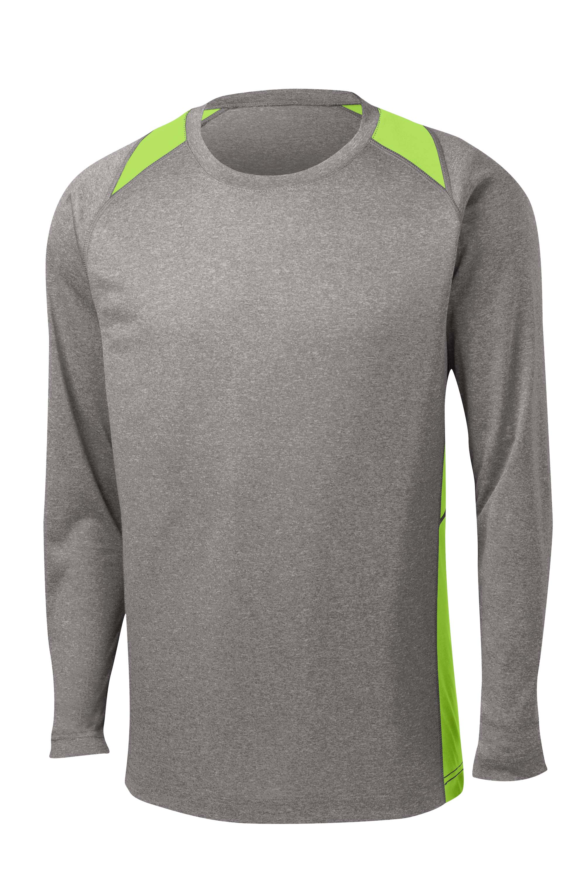 Sport-Tek® Long Sleeve Heather Colorblock Contender™ Tee