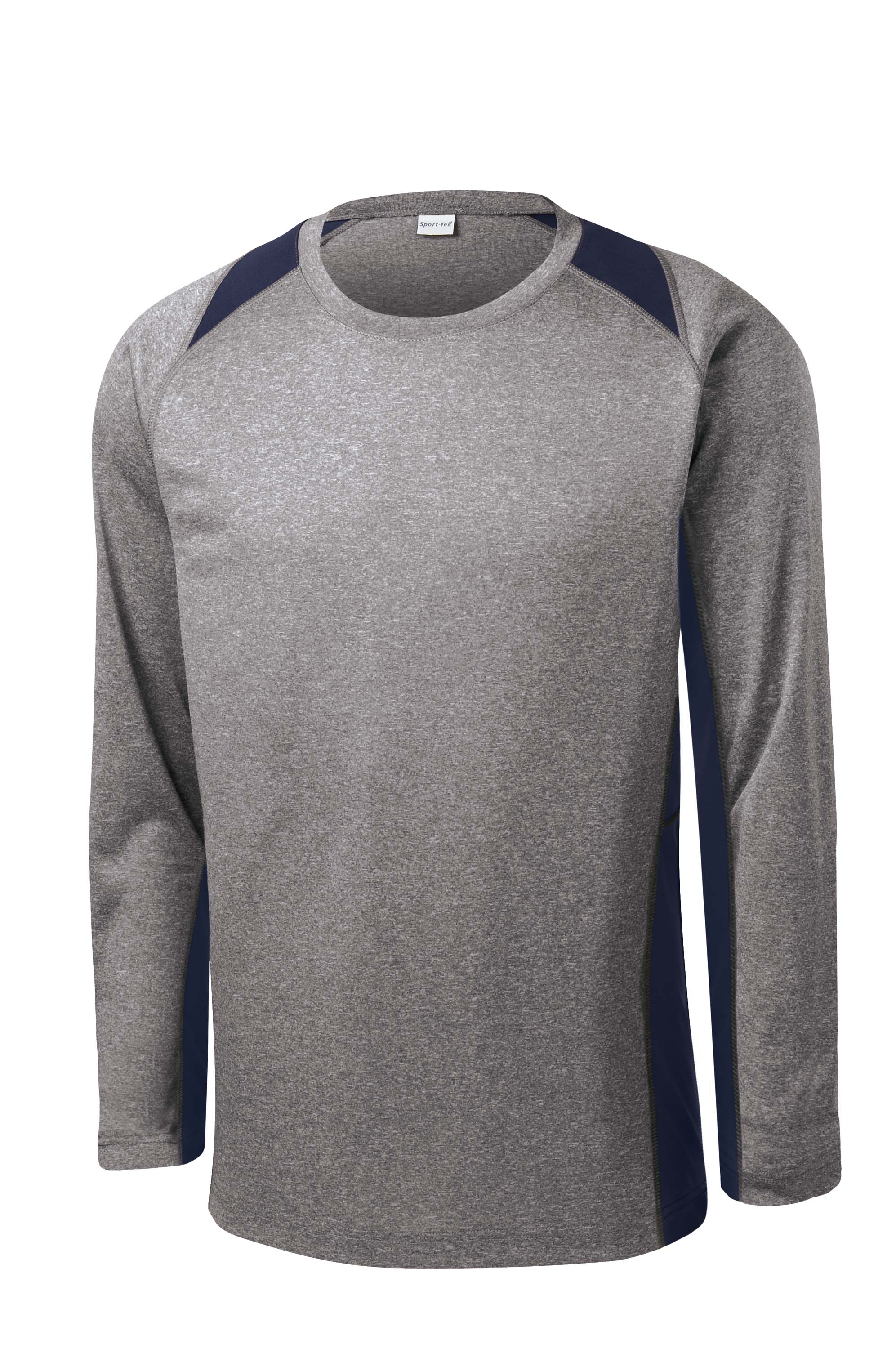 Sport-Tek® Long Sleeve Heather Colorblock Contender™ Tee
