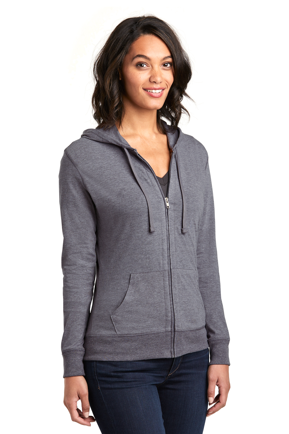 District® Juniors Jersey Full-Zip Hoodie