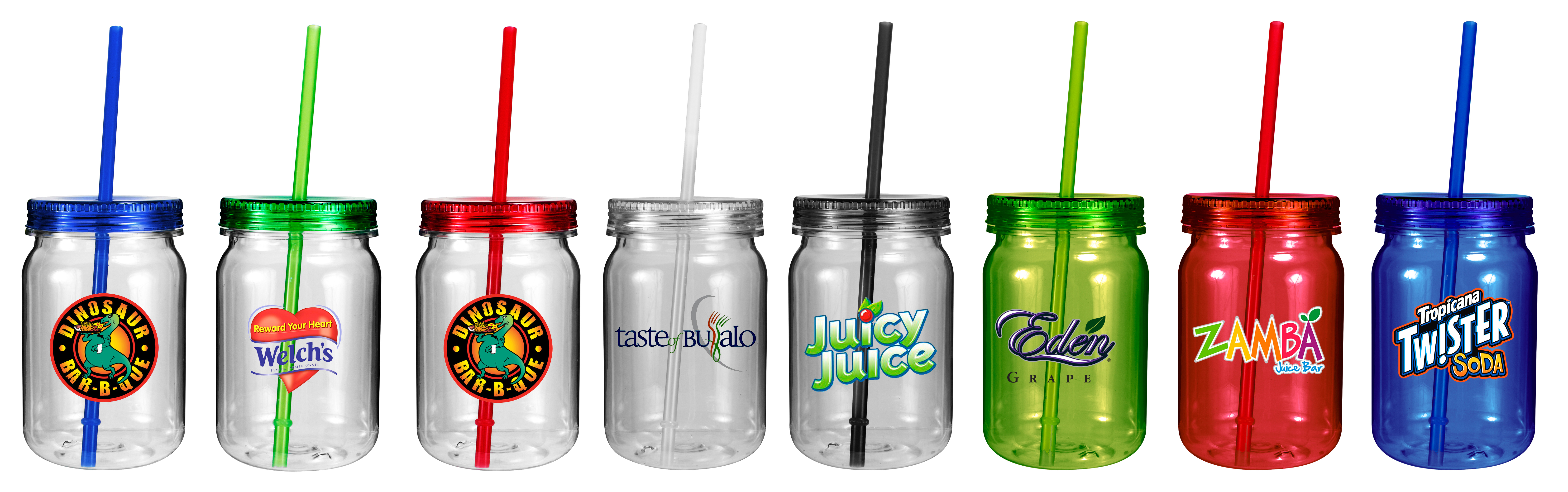 24 oz. Plastic Mason Jar, Full Color Digital