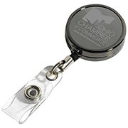 30” Cord Gunmetal Colored Solid Metal Retractable Badge