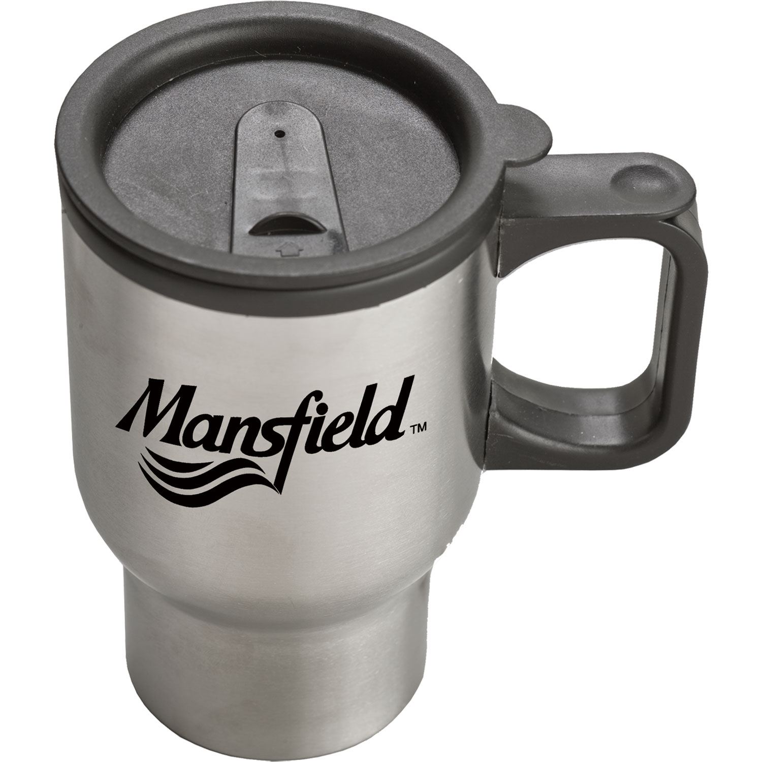 (16 oz.) Stainless Steel Sculptured Travel Mug