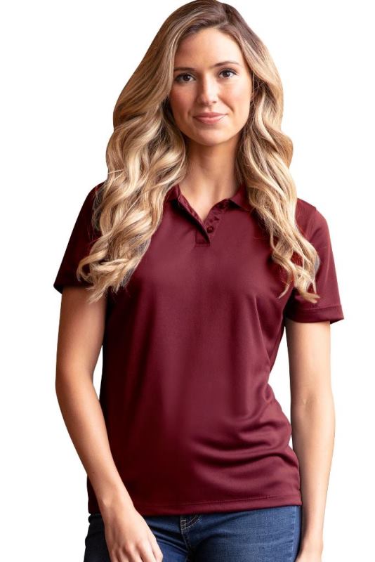 Women's Vansport Omega Solid Mesh Tech Polo