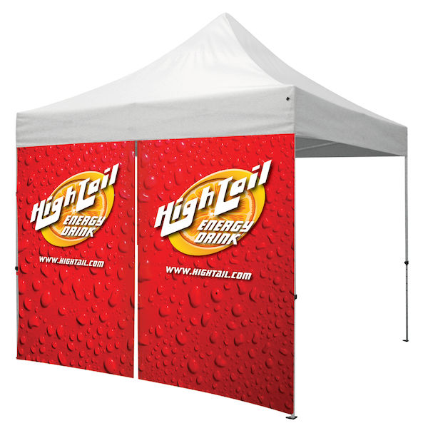 10' Tent Full Wall with Middle Zipper (Dye Sublimated, Double-Sid