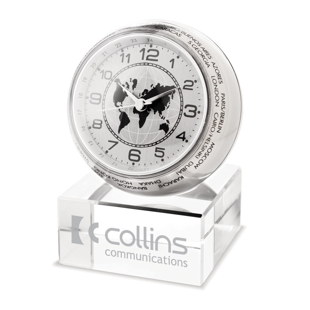 Brushed Round Metal Clock