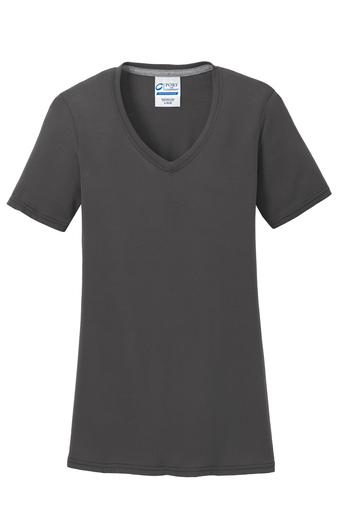 Port & Company® Ladies Performance Blend V-Neck Tee
