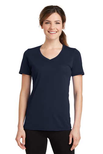 Port & Company® Ladies Performance Blend V-Neck Tee
