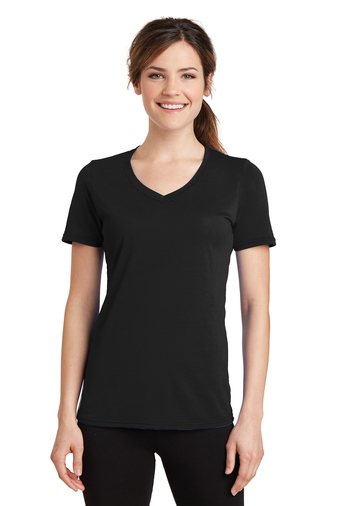 Port & Company® Ladies Performance Blend V-Neck Tee