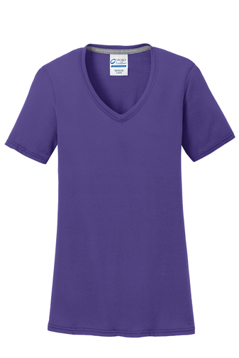 Port & Company® Ladies Performance Blend V-Neck Tee