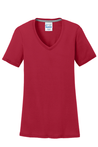 Port & Company® Ladies Performance Blend V-Neck Tee