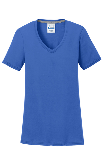 Port & Company® Ladies Performance Blend V-Neck Tee