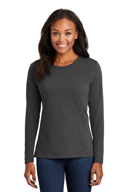 Port & Company® Ladies Long Sleeve Core Cotton Tee