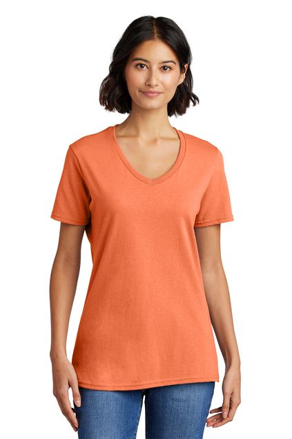 Port & Company® Ladies Core Cotton V-Neck Tee
