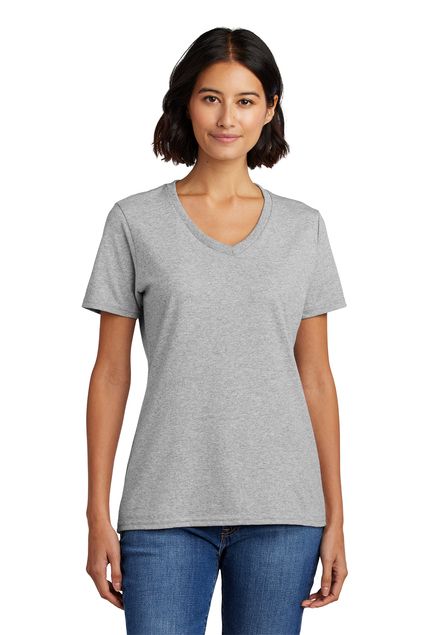 Port & Company® Ladies Core Cotton V-Neck Tee