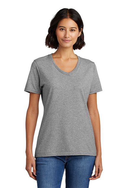 Port & Company® Ladies Core Cotton V-Neck Tee
