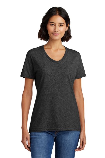 Port & Company® Ladies Core Cotton V-Neck Tee