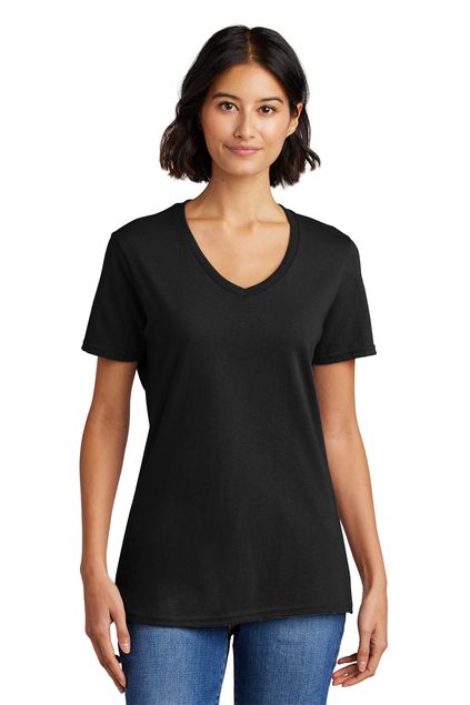 Port & Company® Ladies Core Cotton V-Neck Tee