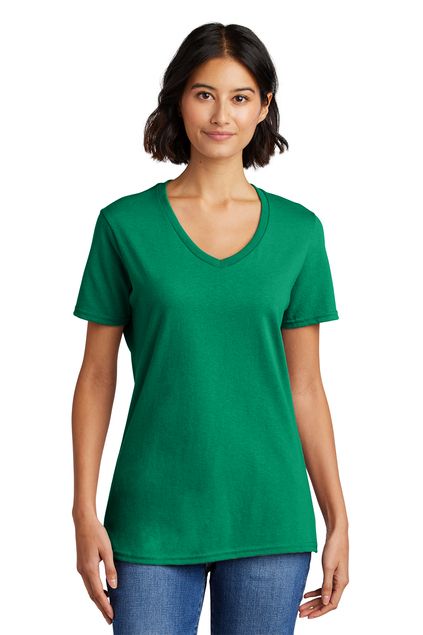 Port & Company® Ladies Core Cotton V-Neck Tee