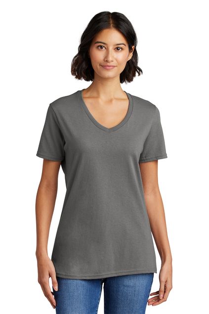 Port & Company® Ladies Core Cotton V-Neck Tee