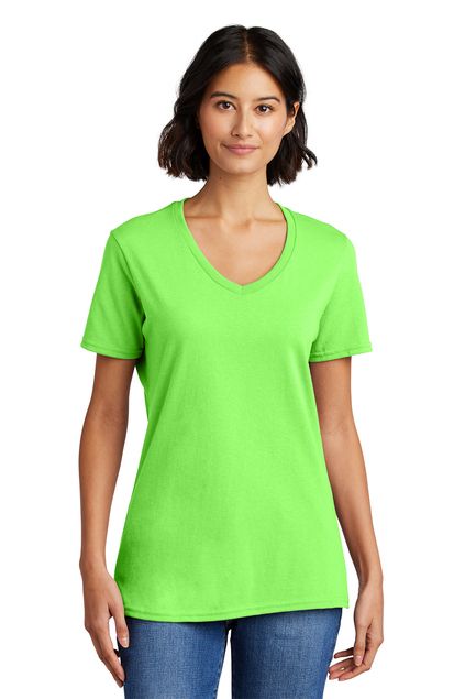 Port & Company® Ladies Core Cotton V-Neck Tee