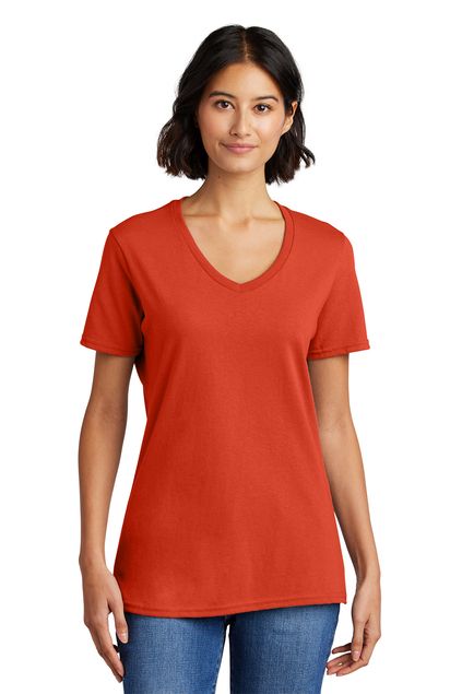 Port & Company® Ladies Core Cotton V-Neck Tee
