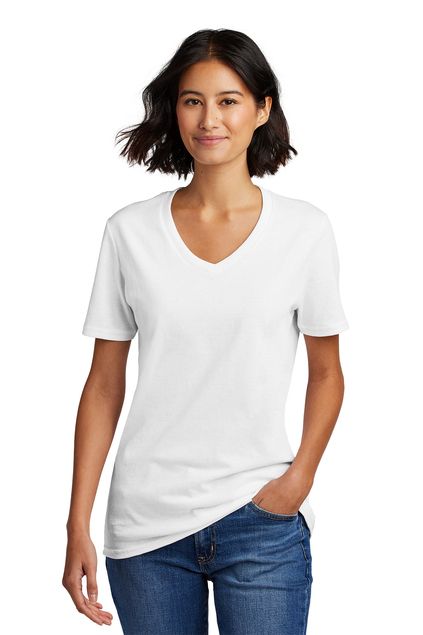 Port & Company® Ladies Core Cotton V-Neck Tee