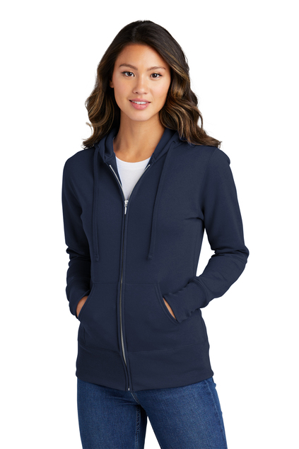 Port & Company® Ladies Core Fleece Full-Zip Hooded Sweatshirt