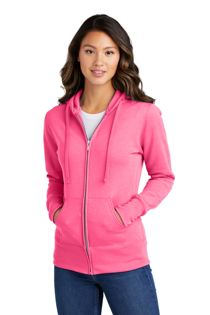 Port & Company® Ladies Core Fleece Full-Zip Hooded Sweatshirt