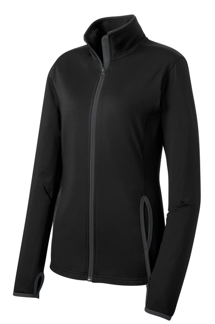 Sport-Tek® Ladies Sport-Wick® Stretch Contrast Full-Zip Jacket