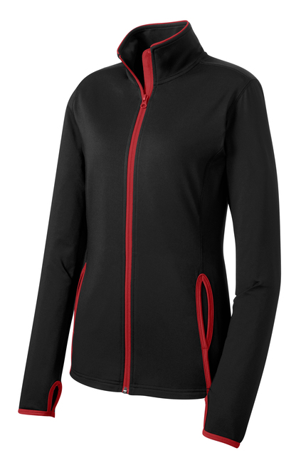 Sport-Tek® Ladies Sport-Wick® Stretch Contrast Full-Zip Jacket