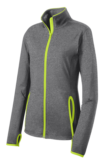 Sport-Tek® Ladies Sport-Wick® Stretch Contrast Full-Zip Jacket