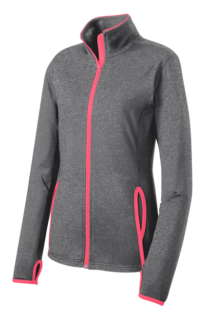 Sport-Tek® Ladies Sport-Wick® Stretch Contrast Full-Zip Jacket