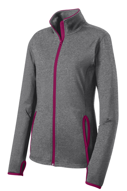 Sport-Tek® Ladies Sport-Wick® Stretch Contrast Full-Zip Jacket