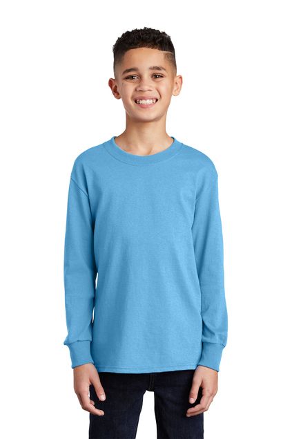 Port & Company® Youth Long Sleeve Core Cotton Tee