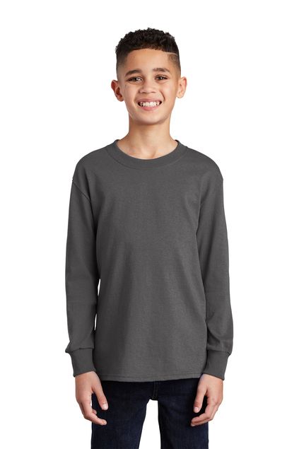 Port & Company® Youth Long Sleeve Core Cotton Tee