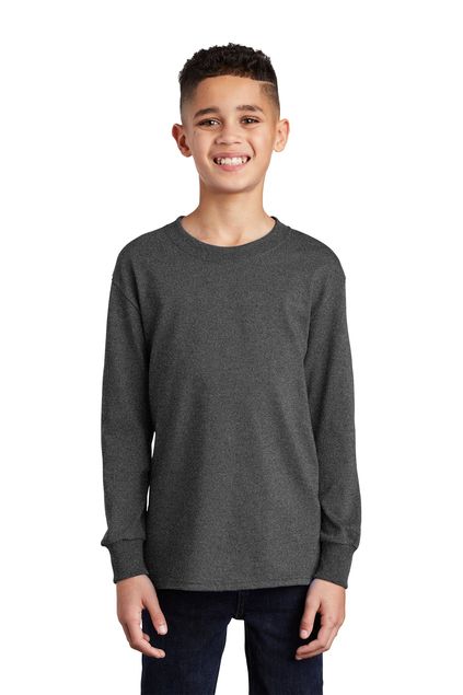 Port & Company® Youth Long Sleeve Core Cotton Tee