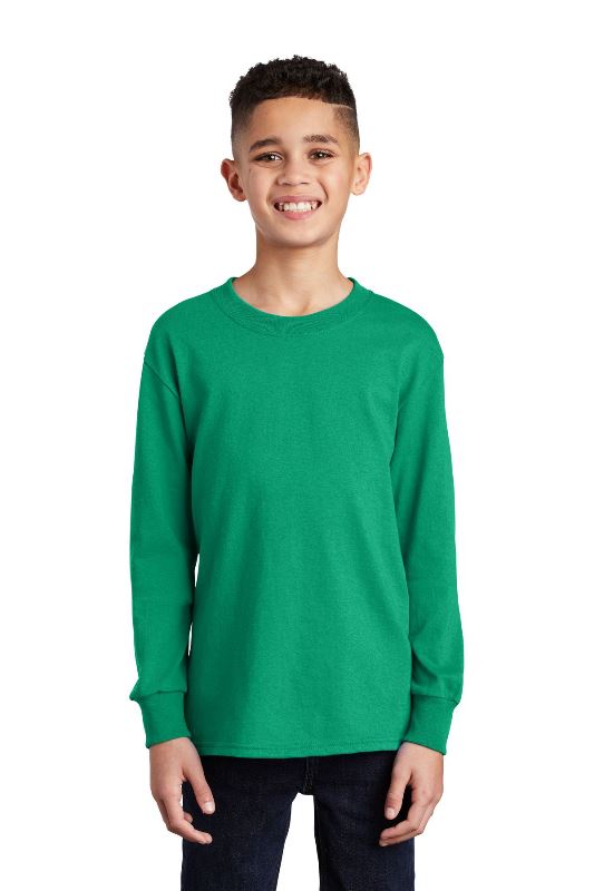 Port & Company® Youth Long Sleeve Core Cotton Tee
