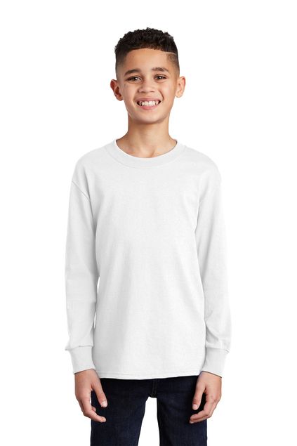 Port & Company® Youth Long Sleeve Core Cotton Tee