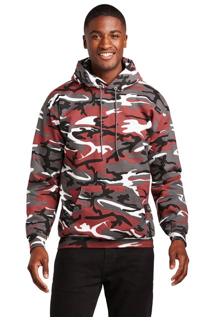 Port & Company® Core Fleece Camo Pullover Hooded Sweatshirt