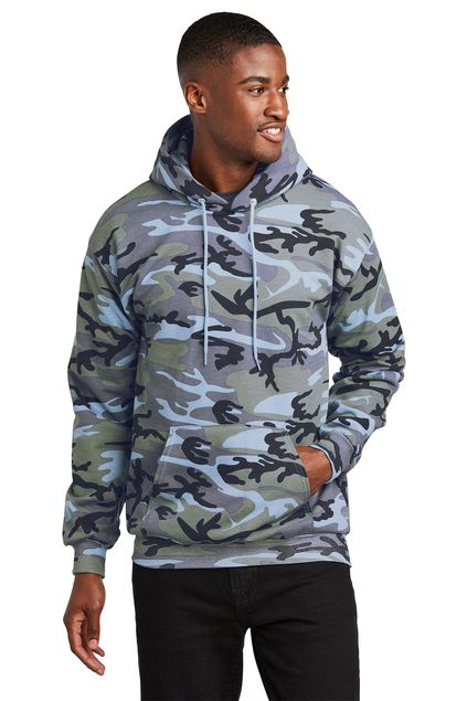 Port & Company® Core Fleece Camo Pullover Hooded Sweatshirt