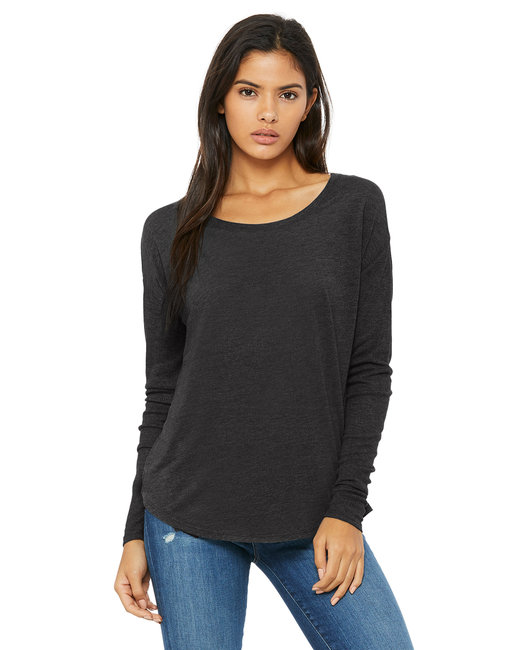 Bella + Canvas Ladies' Flowy Long-Sleeve T-Shirt with 2x1 Sleeves