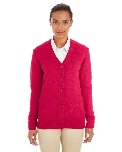 Harriton Ladies' Pilbloc™ V-Neck Button Cardigan Sweater