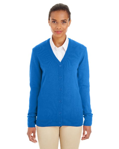 Harriton Ladies' Pilbloc™ V-Neck Button Cardigan Sweater