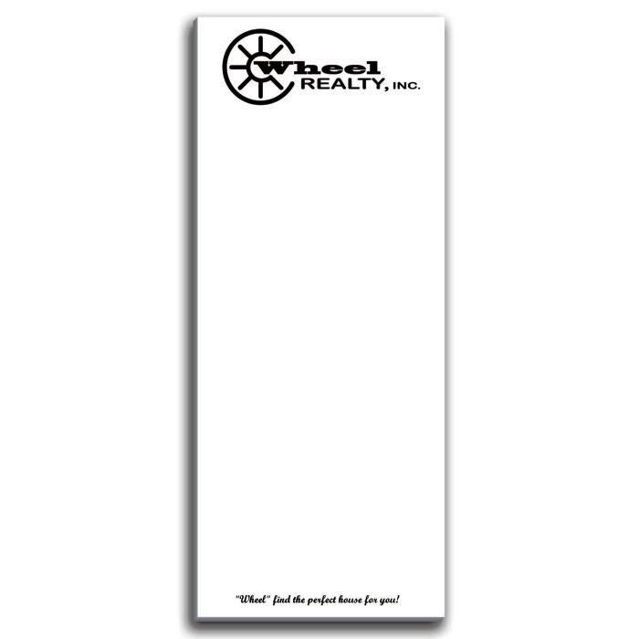 Paper Note Pad 3 1/2 x 8 1/2, 50 pages w/ magnet