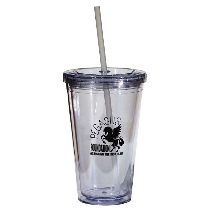 Double Wall 16 OZ Tumbler - Clear