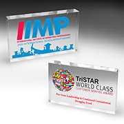 Glass Award Paperweight - 3” X 5” X 3/4”
