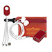 Mobile Tech Earbud and Charging Kit in Translucent Carabiner Zipp