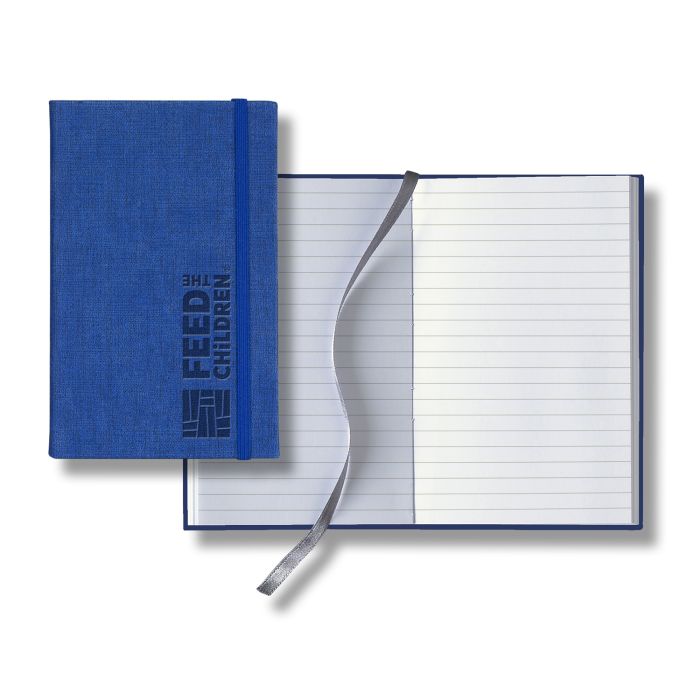 Linen Banded Pico Lined White Page Journal