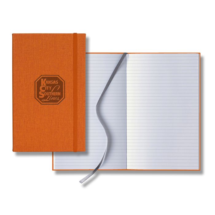 Linen Banded Medio Lined White Page Journal